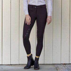NWT Callidae Lightweight Tech Riding Breeches Charcoal 24
